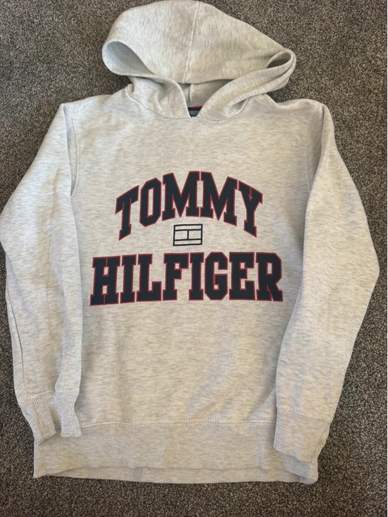 Tommy Hilfiger Other - Boy’s Tommy Hilfiger cream logo hoodie sweatshirt 12/14